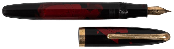 [JAPANESE LACQUER] Vintage Erotic Art Maki-e Fountain Pen, c.1940s