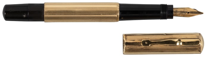 ASTORIA: #1 Safety Fountain Pen, 18K Gold Overlay, c.1928