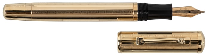 PARKER: Small 18K Gold Custom Snake Overlay Button-Filler Fountain Pen, 1920s