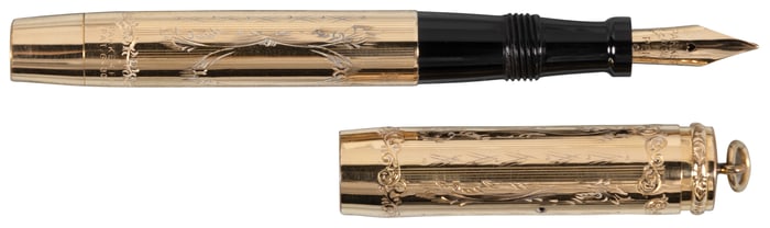 PARKER: Ring-Top Eyedropper-Filler, 14K Gold Overlay, c.1919