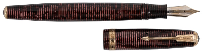 PARKER: Maxima VACUMATIC BAND" Red Fountain Pen