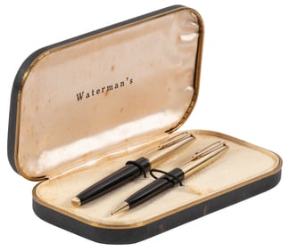 WATERMAN CF 1250 Fountain Pen & Pencil Set with Box, 1950s