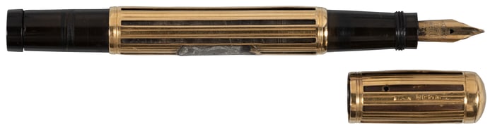 WATERMAN: No. 42 Night & Day" 18K Gold Overlay Fountain Pen