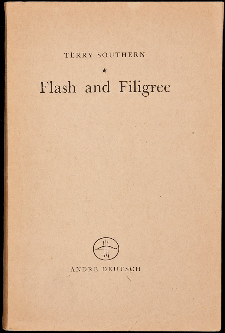 Terry Southern Flash and Filigree Advance Proof: Title: Flash and Filigree Author: Southern, Terry Description: 205 pp. Original tan wrappers. Advance Proof Copy.The author's first book. Heading: Place Published: [London] Publisher: Andre Deutsch