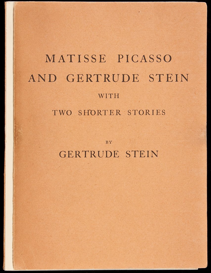 Matisse, Picasso and Gertrude Stein: Title: Matisse, Picasso and Gertrude Stein with two shorter stories Author: Stein, Gertrude Description: Original printed wrappers, printed slipcase. First Edition.One of 500 copies printed by Maurice