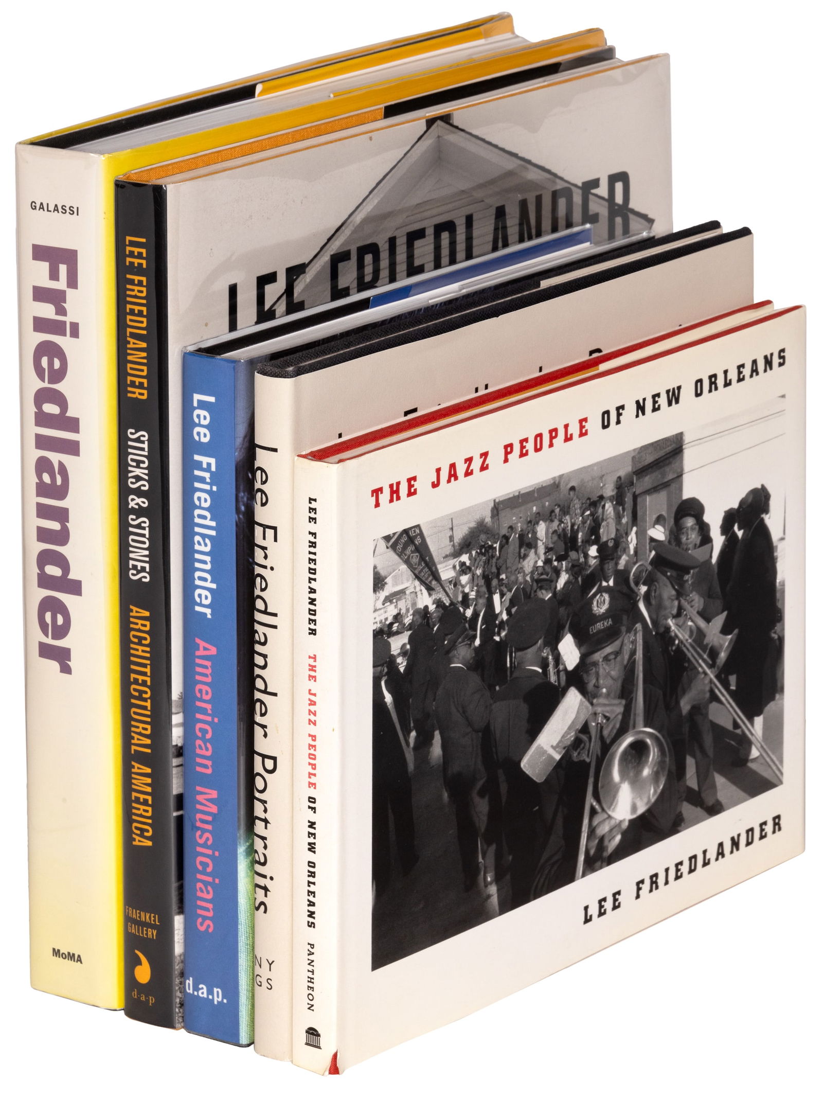 5 photobooks by Lee Friedlander: Heading: Author: Friedlander, Lee Title: Five photobooks by Lee Friedlander Place Published: Publisher: Date Published: 1992-8 Description: 5 volumes. Chiefly illustrations from p