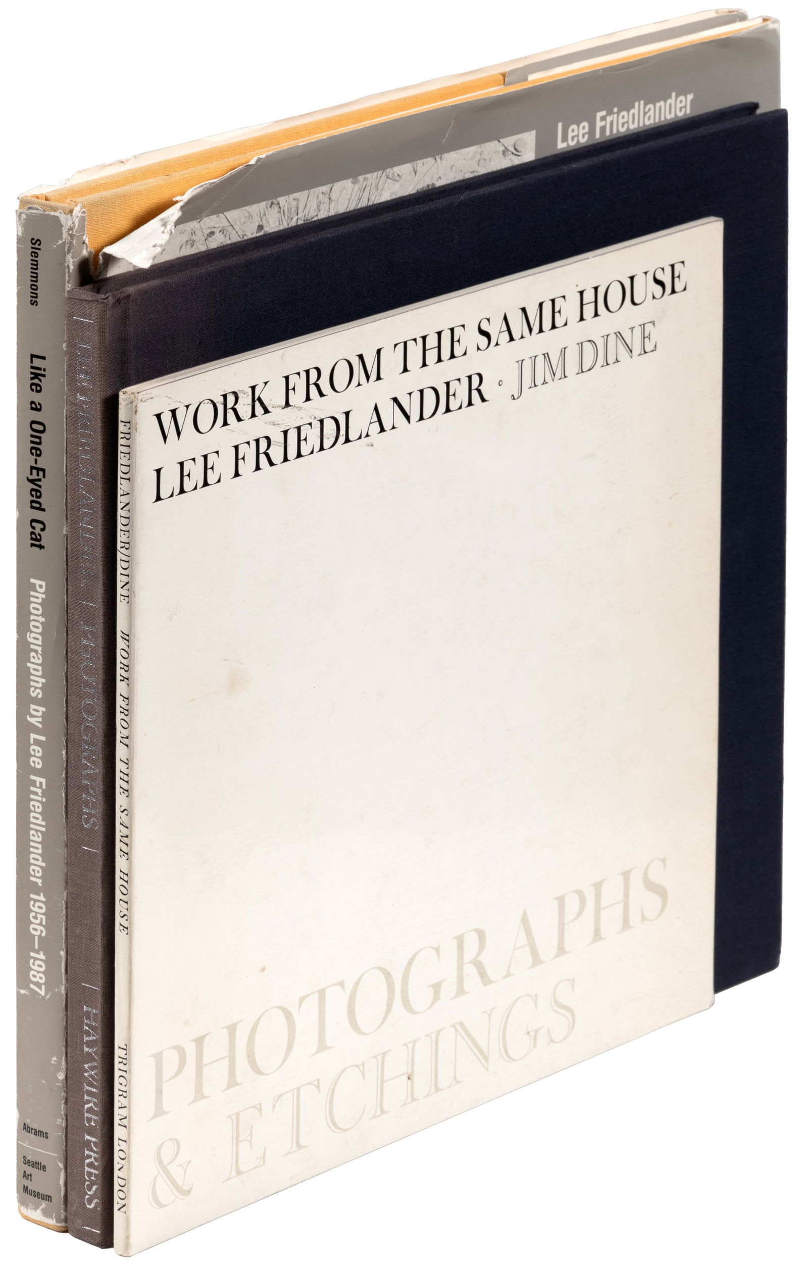 First Editions, one signed by Lee Friedlander: Heading: Author: Friedlander, Lee Title: Three volumes of Lee Friedlander Place Published: Publisher: Date Published: 1969-1989 Description: 3 volumes. Variously sized cloth board