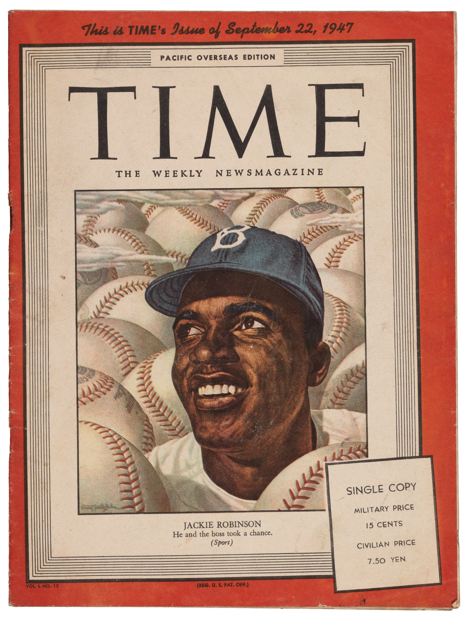 Jackie Robinson Time Cover, Pac. Overseas ed. (1 of 14)