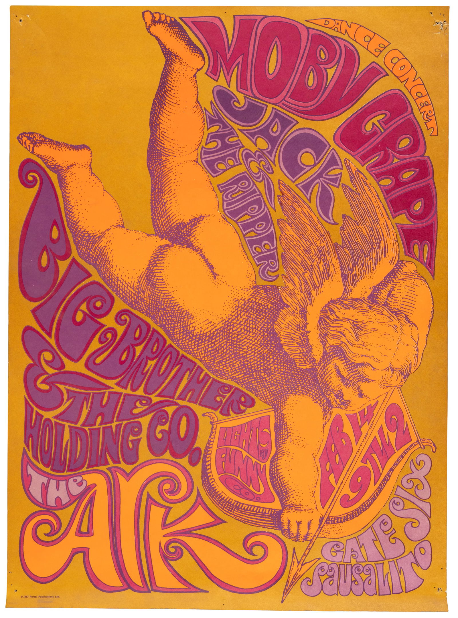 Moby Grape, Big Brother Valentines Day show: Heading: (Big Brother & the Holding Company) Author: Title: Moby Grape, Big Brother & the Holding Company at the Ark Place Published: No place Publisher:Portal Publications Date Published: 1