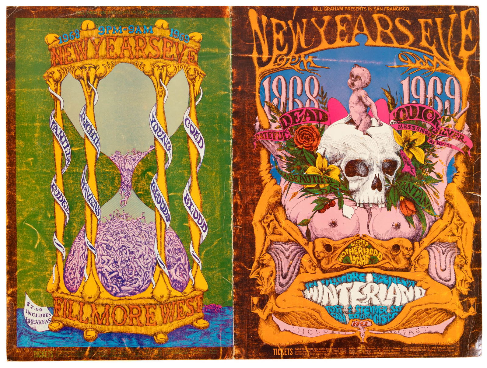 Uncut double NYE Grateful Dead poster (1 of 2)