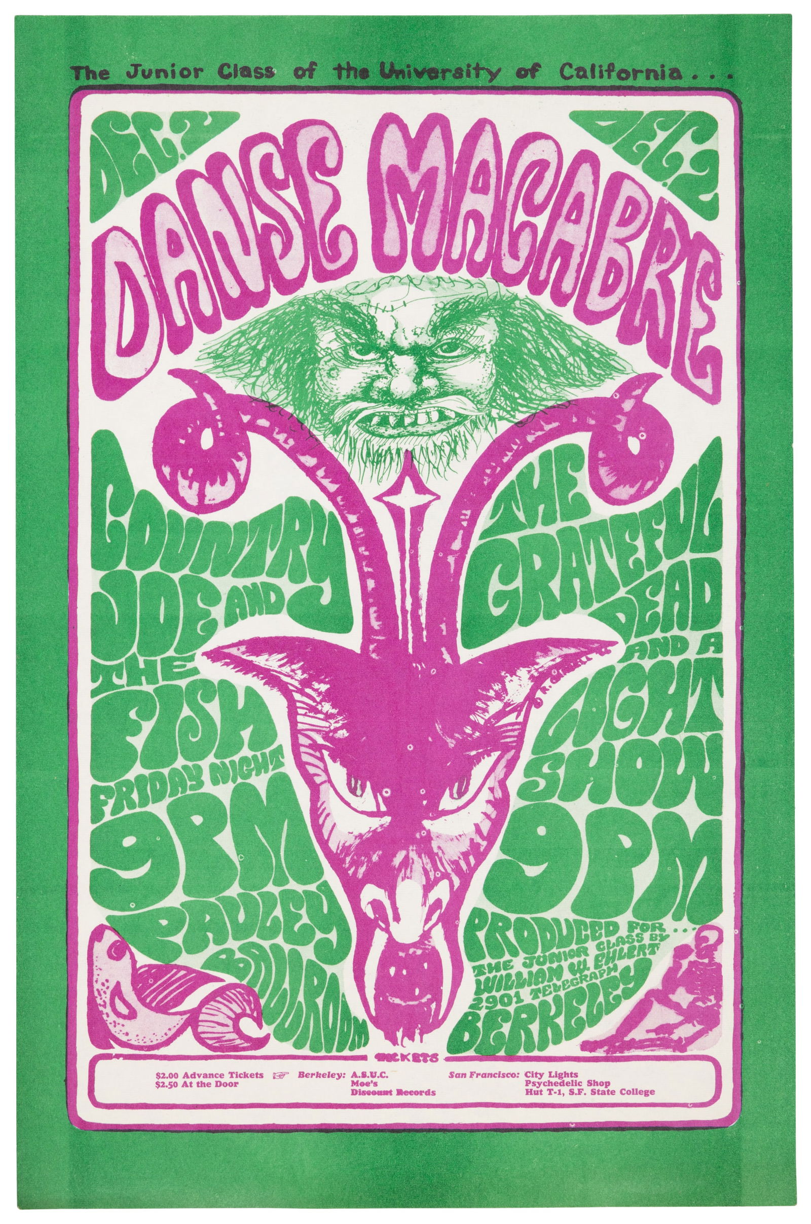 Grateful Dead Danse macrabe handbill (1 of 1)