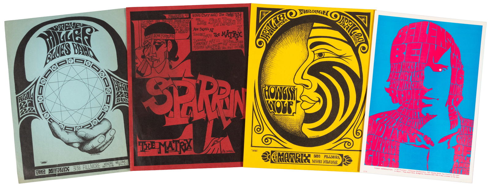 4 handbills for the Matrix and California Hall (1 of 1)