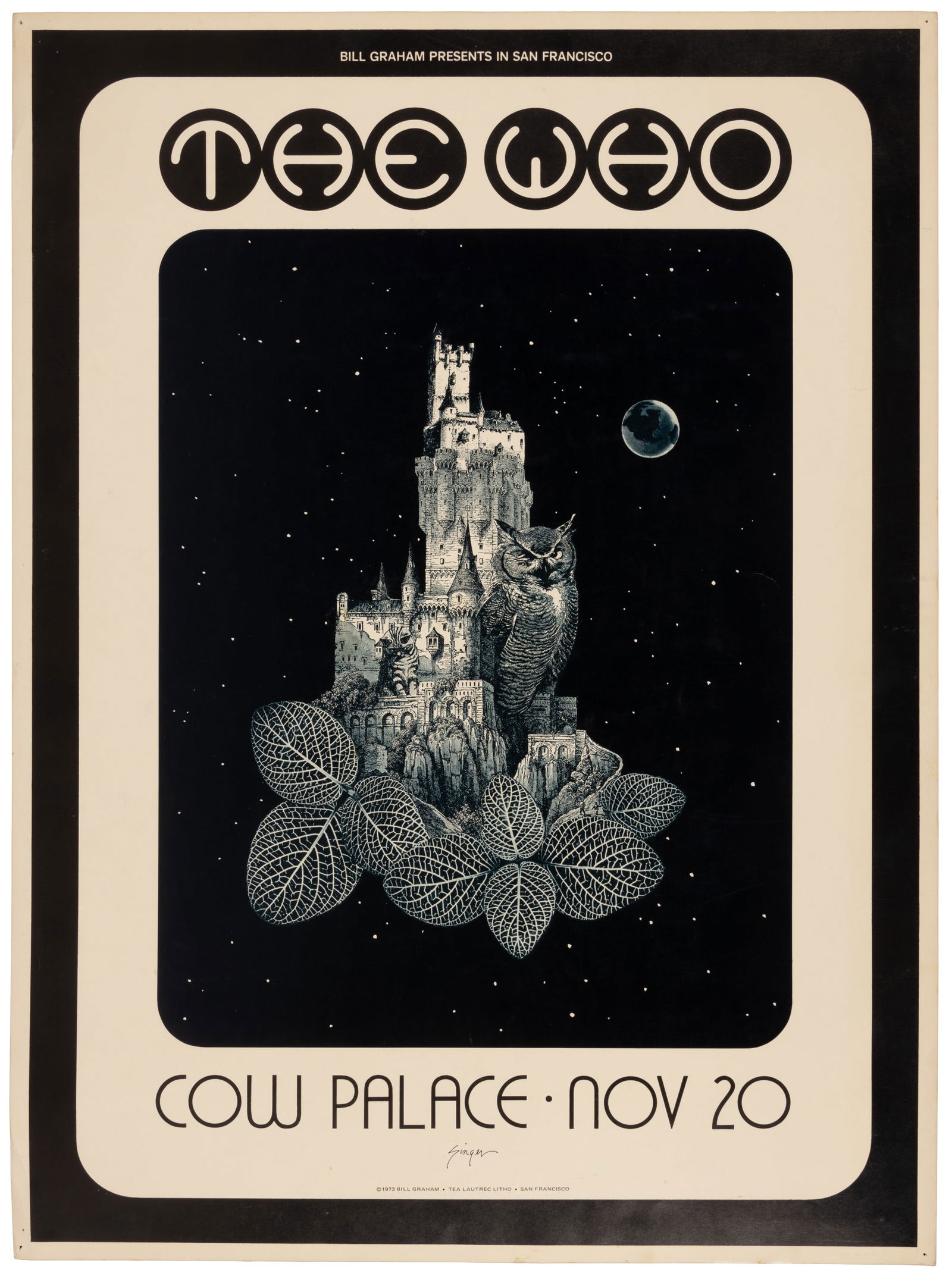 The Who at Cow Palace, 1973: Heading: Author: Singer, David Title: Bill Graham Presents in San Francisco: The Who. Cow Palace Nov. 20 Place Published: San Francisco Publisher:Bill Graham Presents Date Published: 1973
