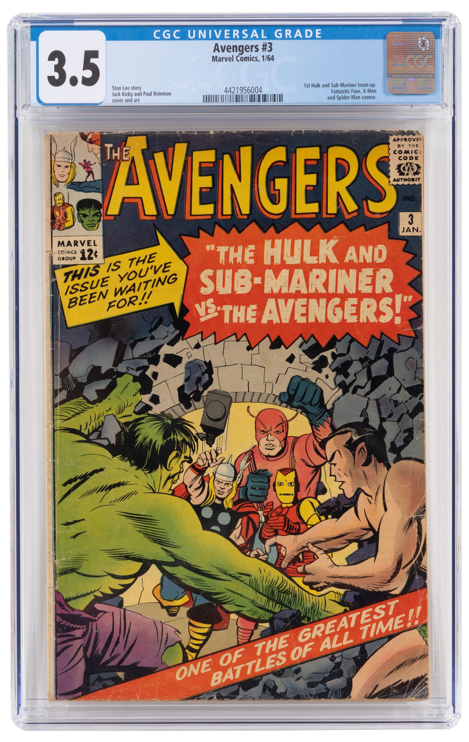 AVENGERS #3 * CGC 3.5 (1 of 2)