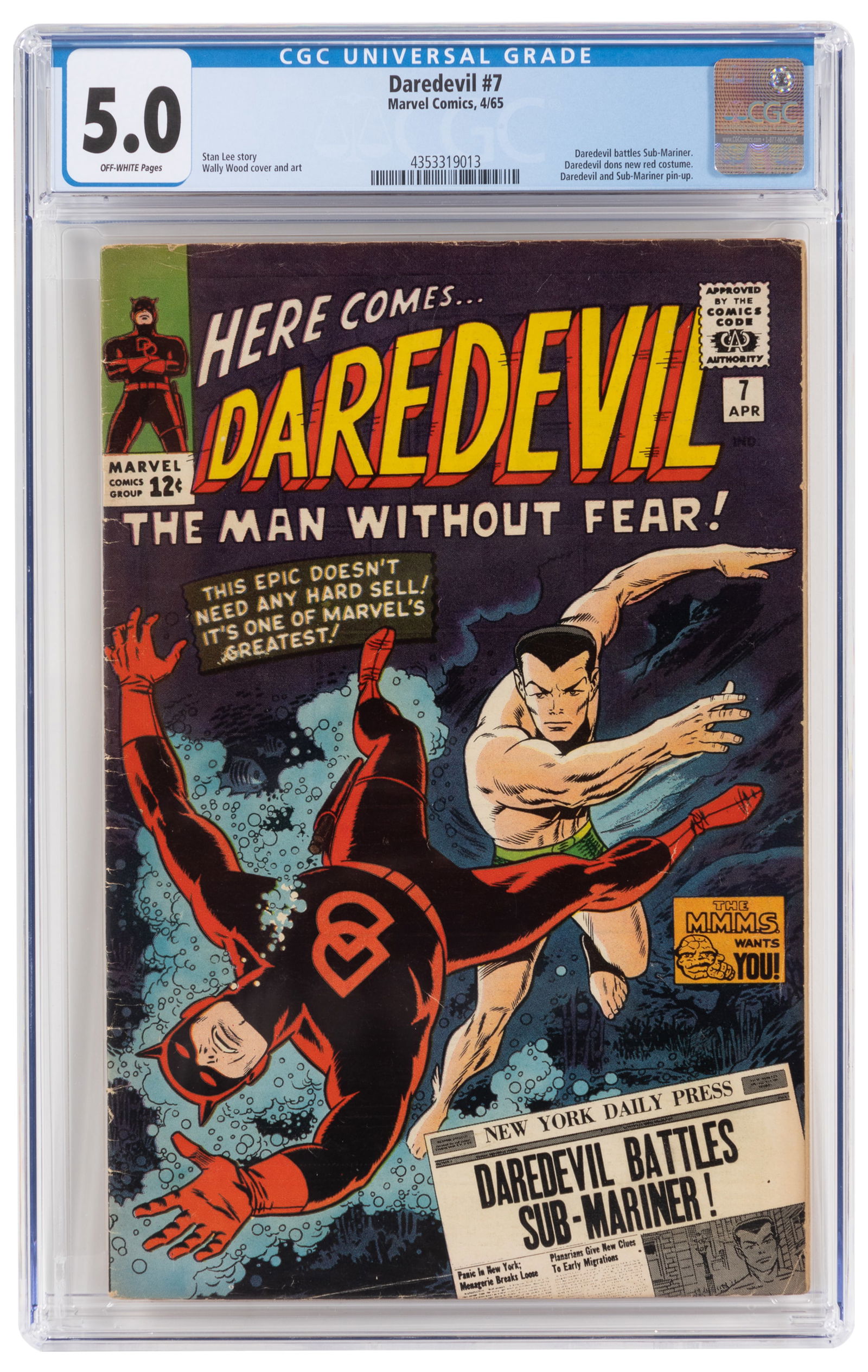DAREDEVIL #7 * CGC 5.0 * DD's Red Costume Debuts (1 of 2)