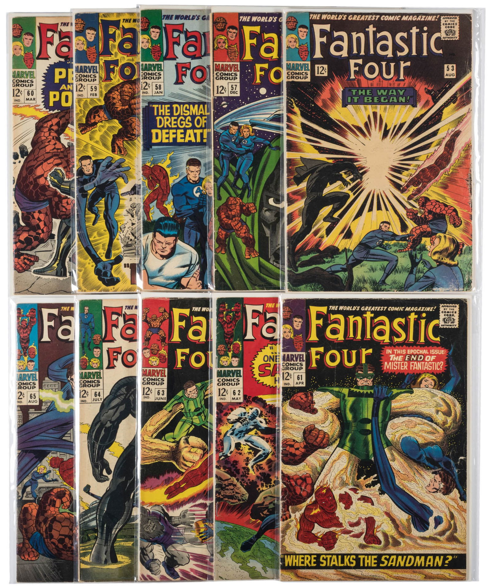 FANTASTIC FOUR #s 53, 57-65 * Lot of 10 Comics (1 of 1)