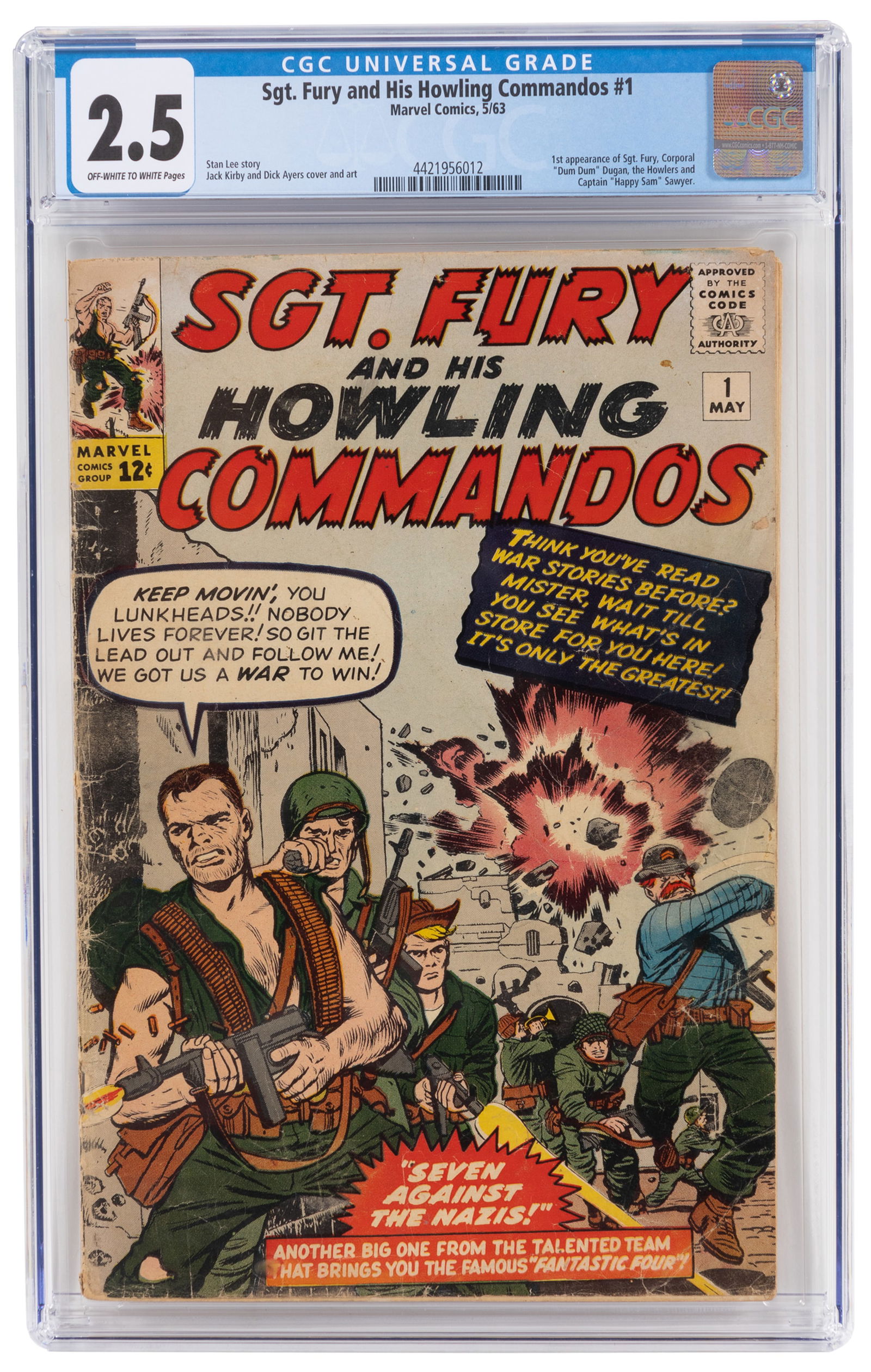 SGT. FURY AND HIS HOWLING COMMANDOS #1 * CGC 2.5 (1 of 2)