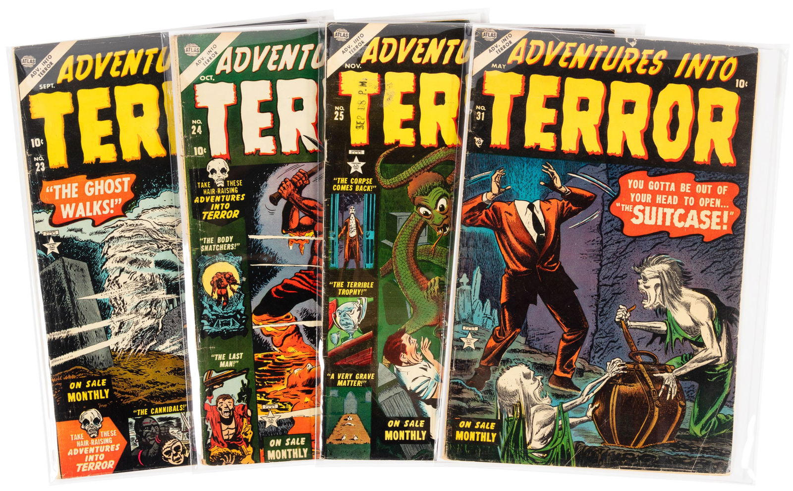 ADVENTURES INTO TERROR #s 23, 24, 25, 31 * Woromay All Day * Terror Tattoo * Sperm Whales & Starving (1 of 1)