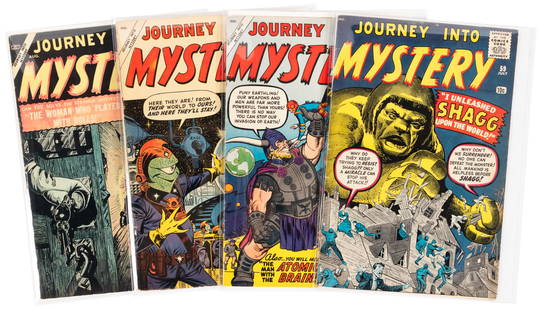 JOURNEY INTO MYSTERY #s 48, 50, 52, 59 * Lot of 4 Comics * Matt Baker * Jack Davis: Heading: 191 Author: Title: JOURNEY INTO MYSTERY Nos. 48, 50, 52 and 59 * Lot of Four Comics Place Published: Publisher:Atlas [Indicia: Canam Publishers Sales Corp./Atlas Magazines, Inc.] Date
