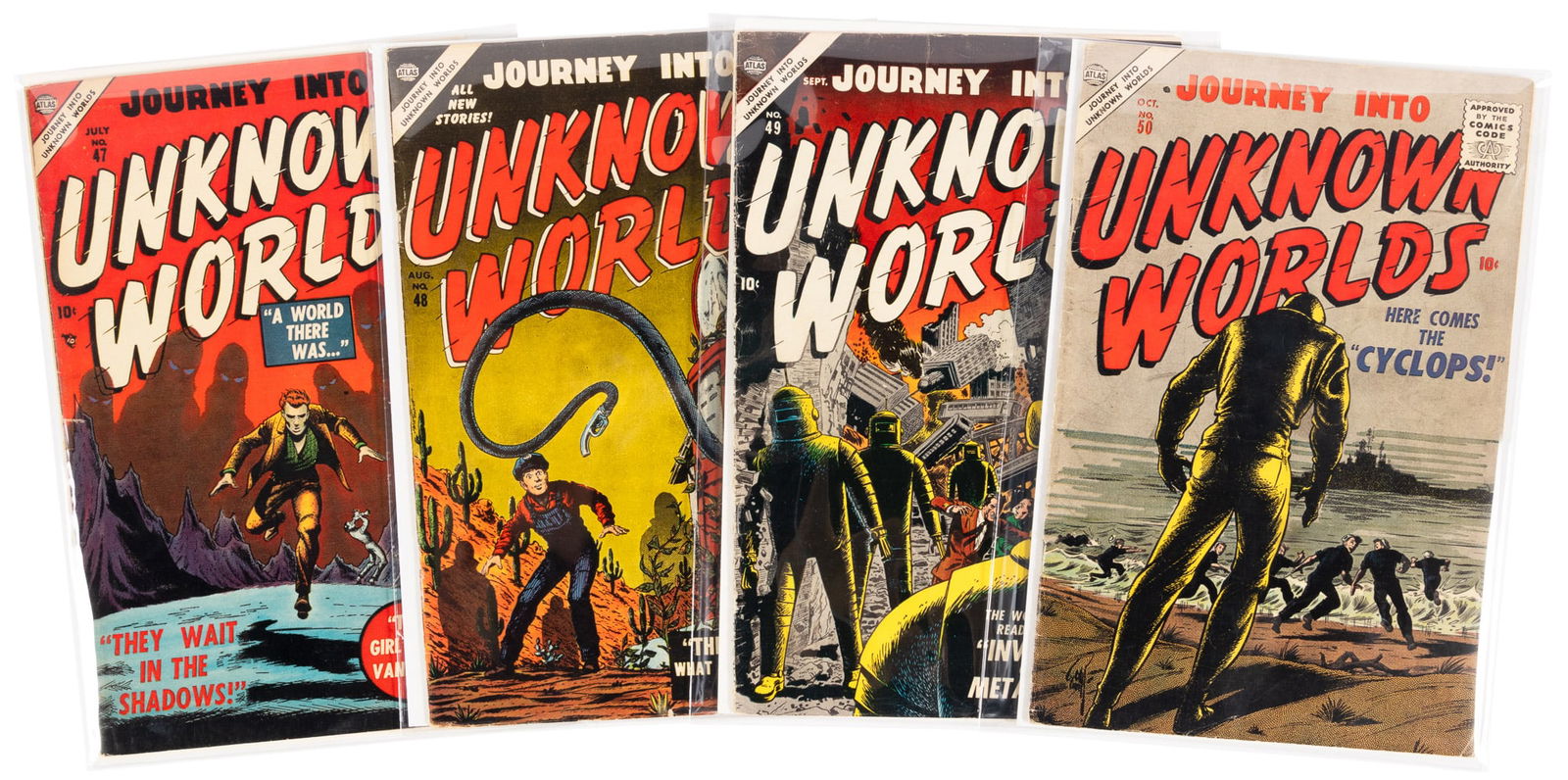 JOURNEY INTO UNKNOWN WORLDS #s 47-50 * Lot of 4 Comics * Crandall * Davis (1 of 1)