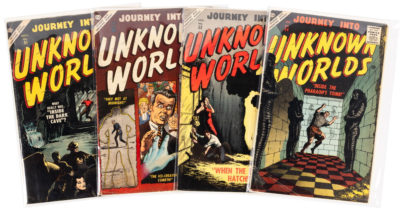 JOURNEY INTO UNKNOWN WORLDS #s 51-54 * Lot of 4 Comics * Wood * Ditko (1 of 1)