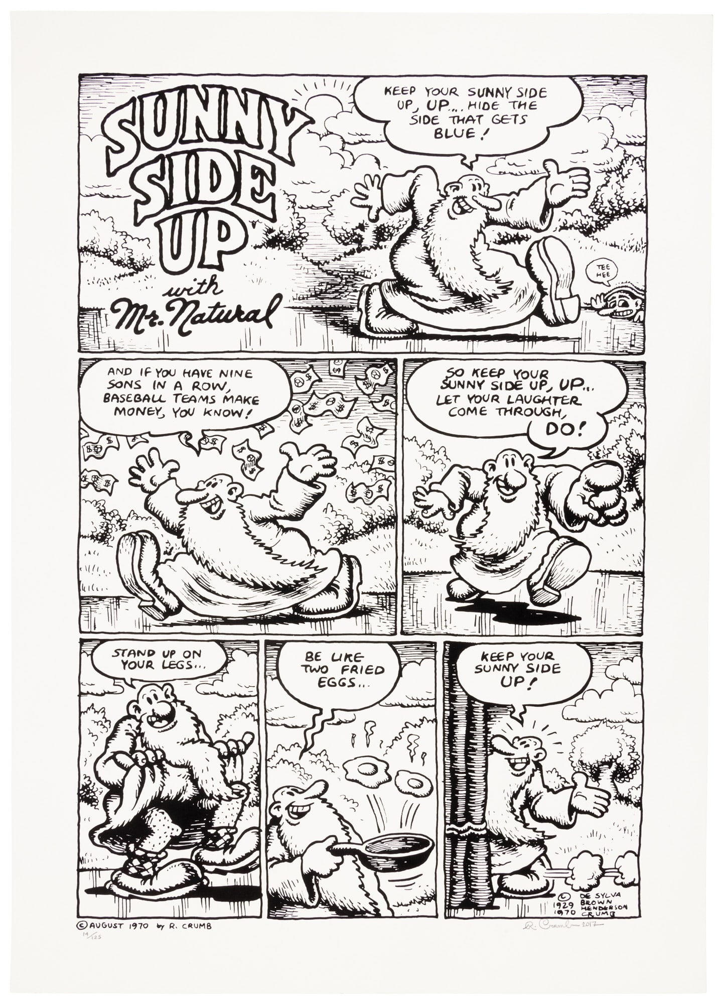 R. Crumb * Mr. Natural Sunny Side Up Limited Signed Silkscreen (1 of 2)
