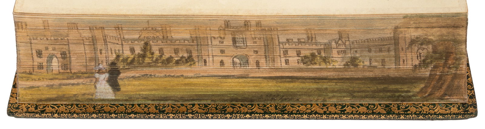 Fore-edge painting of Hampton Court Palace (1 of 5)