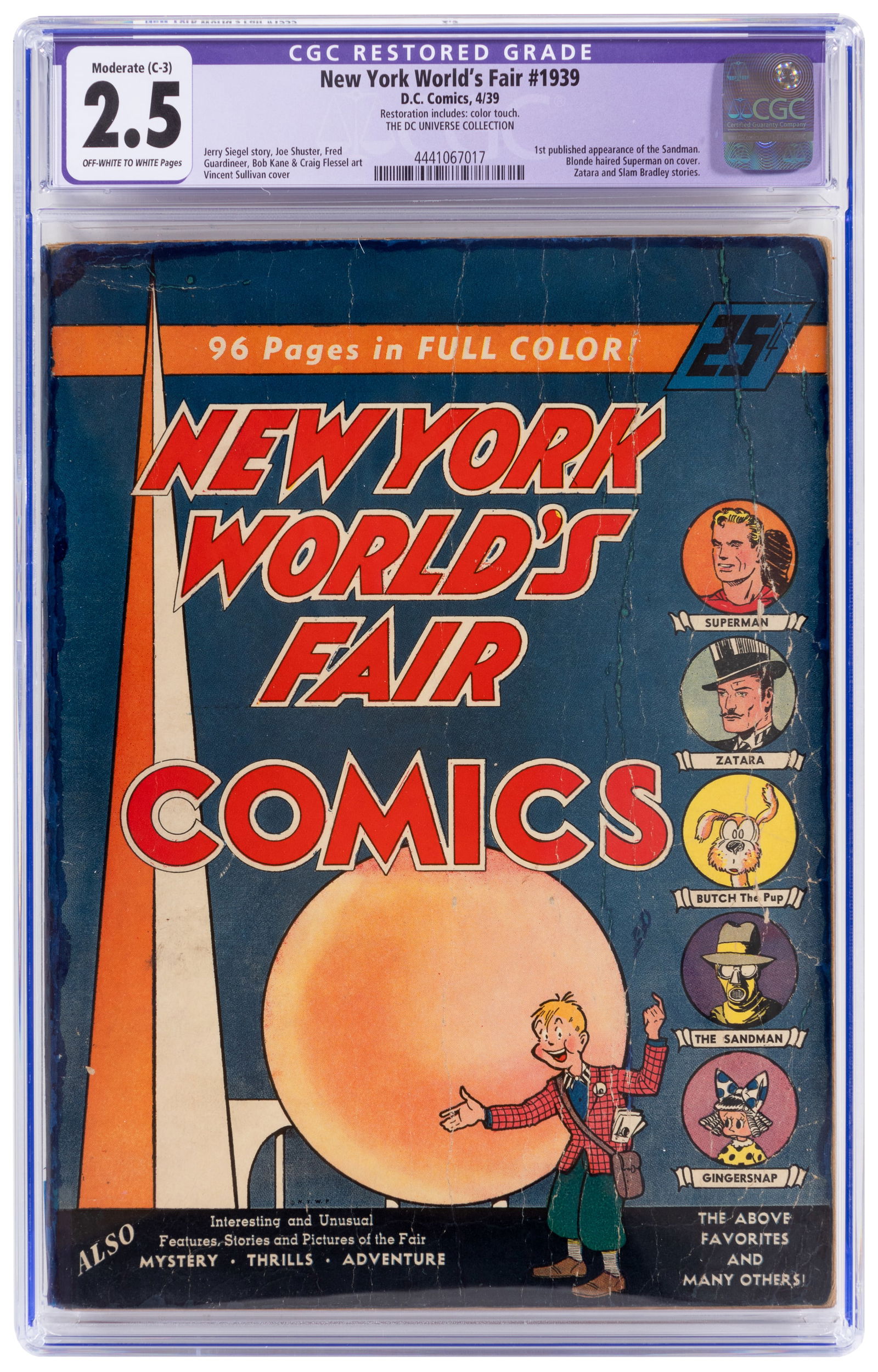 NEW YORK WORLD'S FAIR COMICS 1939 * Blond SUPERMAN Cover * 1st SANDMAN (1 of 2)