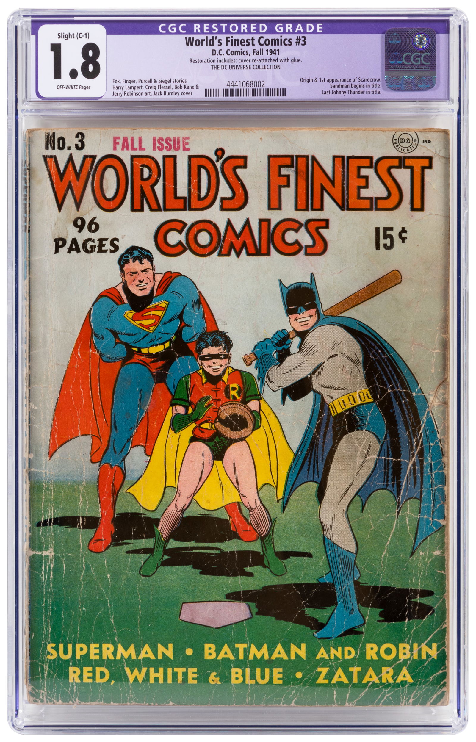 WORLD'S FINEST COMICS #3 * Sandman Starts (1 of 2)