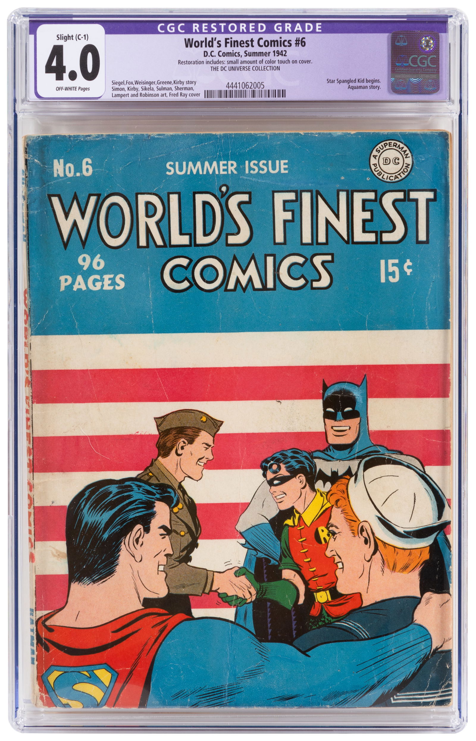 WORLD'S FINEST COMICS #6 * Simon & Kirby (1 of 2)