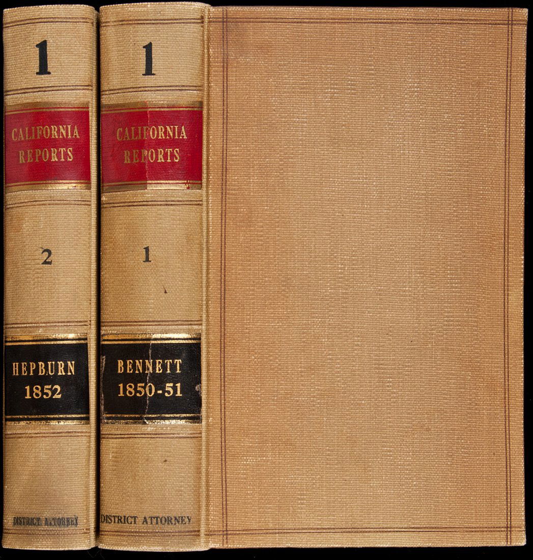 Supreme Court of the State of California 1886: Title: Reports of Cases Argued and Determined in the Supreme Court of the State of California Author: Bennett, Nathaniel and H.P. Hepburn Description: 2 volumes. xii, [9]-657; viii, [17]-645 pp. (8vo)