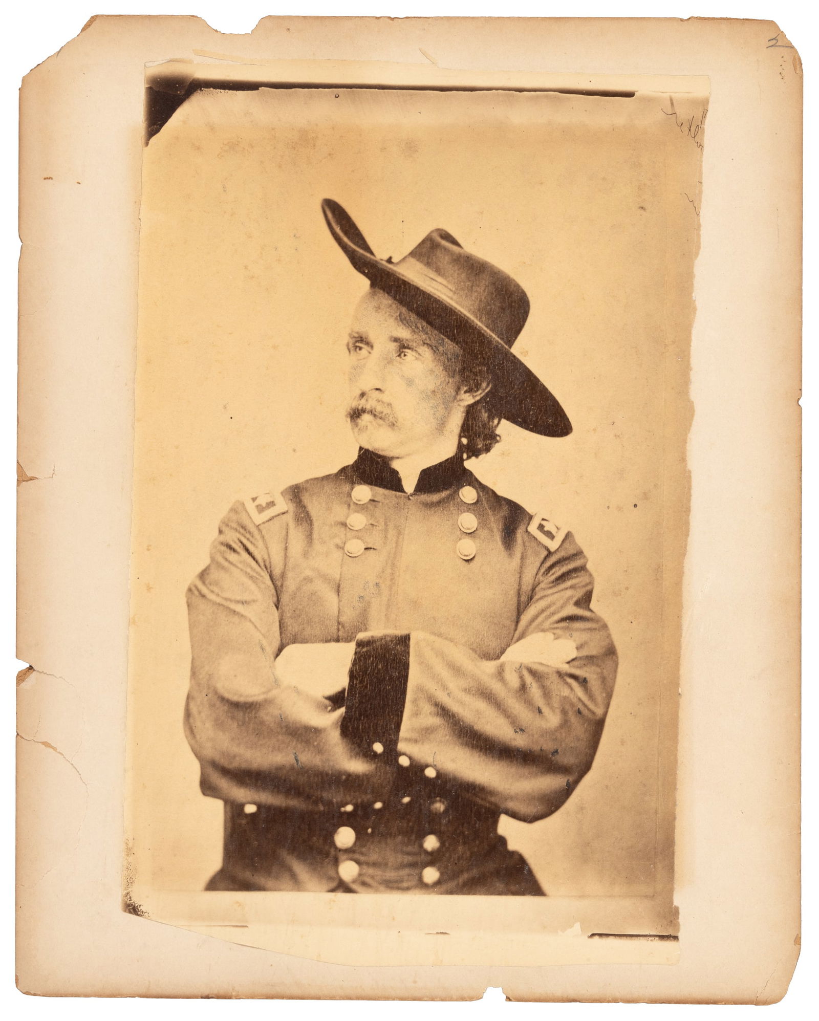 Albumen photograph of Custer (1 of 1)