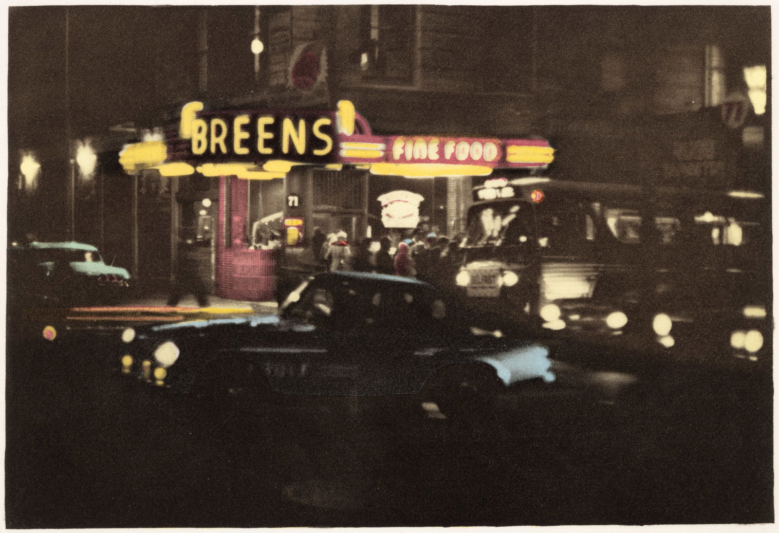 Third St. signed by Tom Marioni: Heading: Author: Marioni, Tom Title: Third St. Place Published: Publisher: Date Published: 1995 Description: Photogravure with color aquatint (mounted to board at corners). Image: