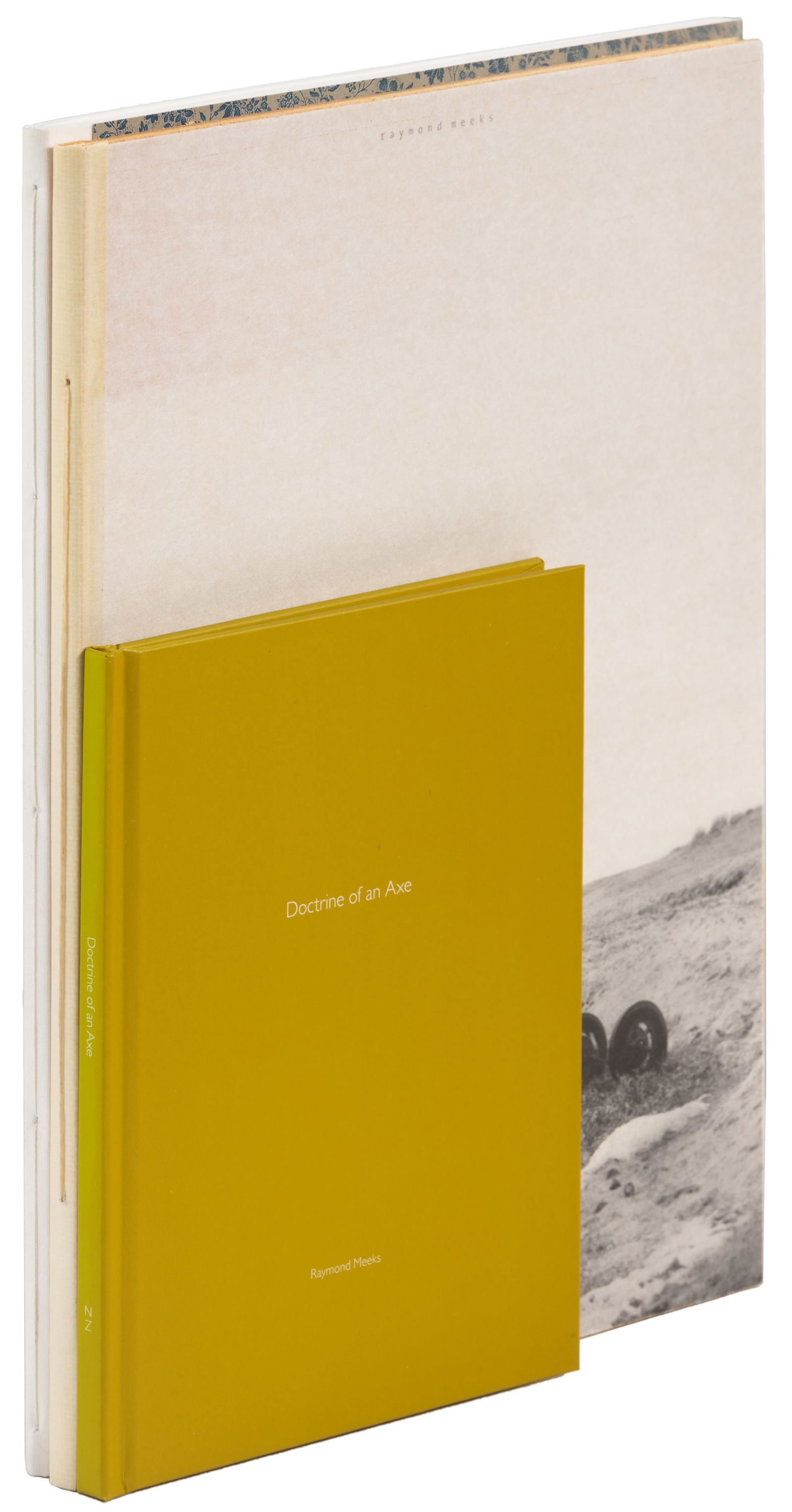 With two prints signed by Raymond Meeks: Heading: Author: Meeks, Raymond Title: Three monographs by Raymond Meeks Place Published: Publisher: Date Published: 2008-2010 Description: 3 volumes. Illustrated from photographs