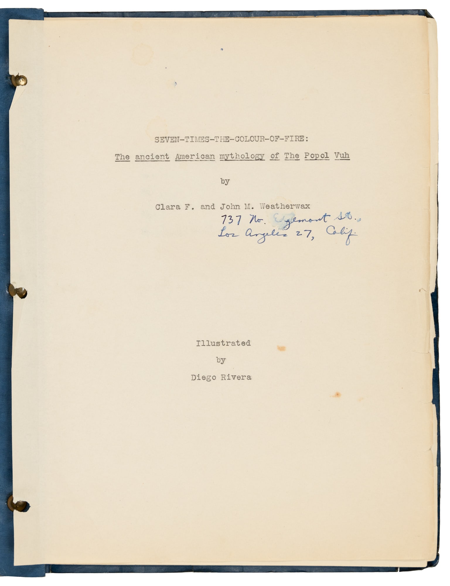 Typescript of 1st English language Popol Vuh (1 of 9)