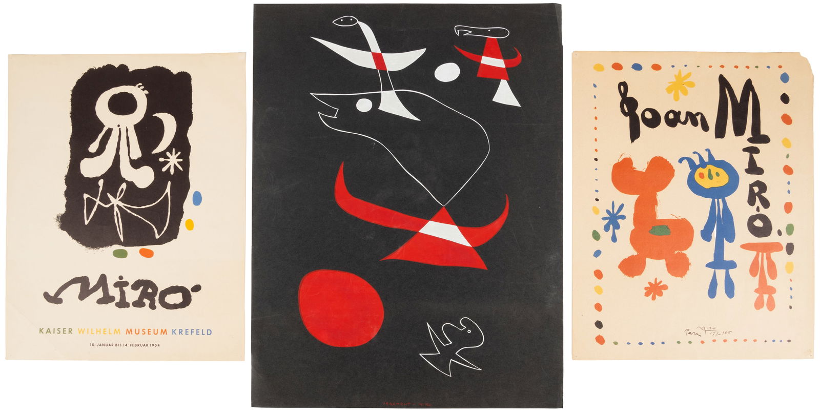 Three lithograph posters by Joan Miró (1 of 4)
