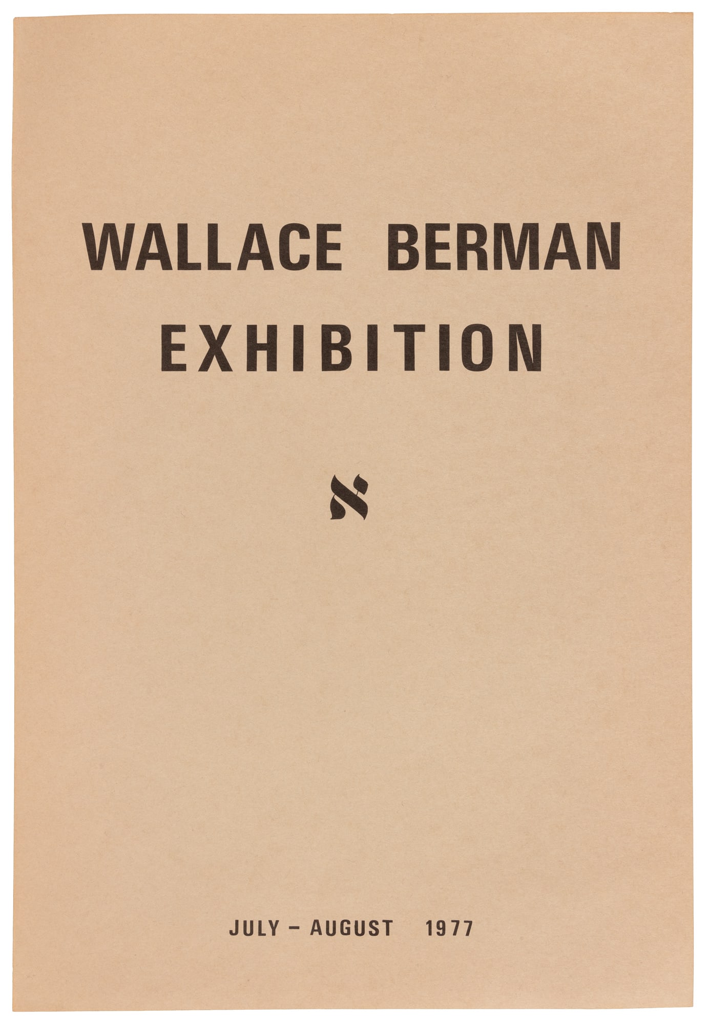 Wallace Berman Exhibition 1977 (1 of 3)