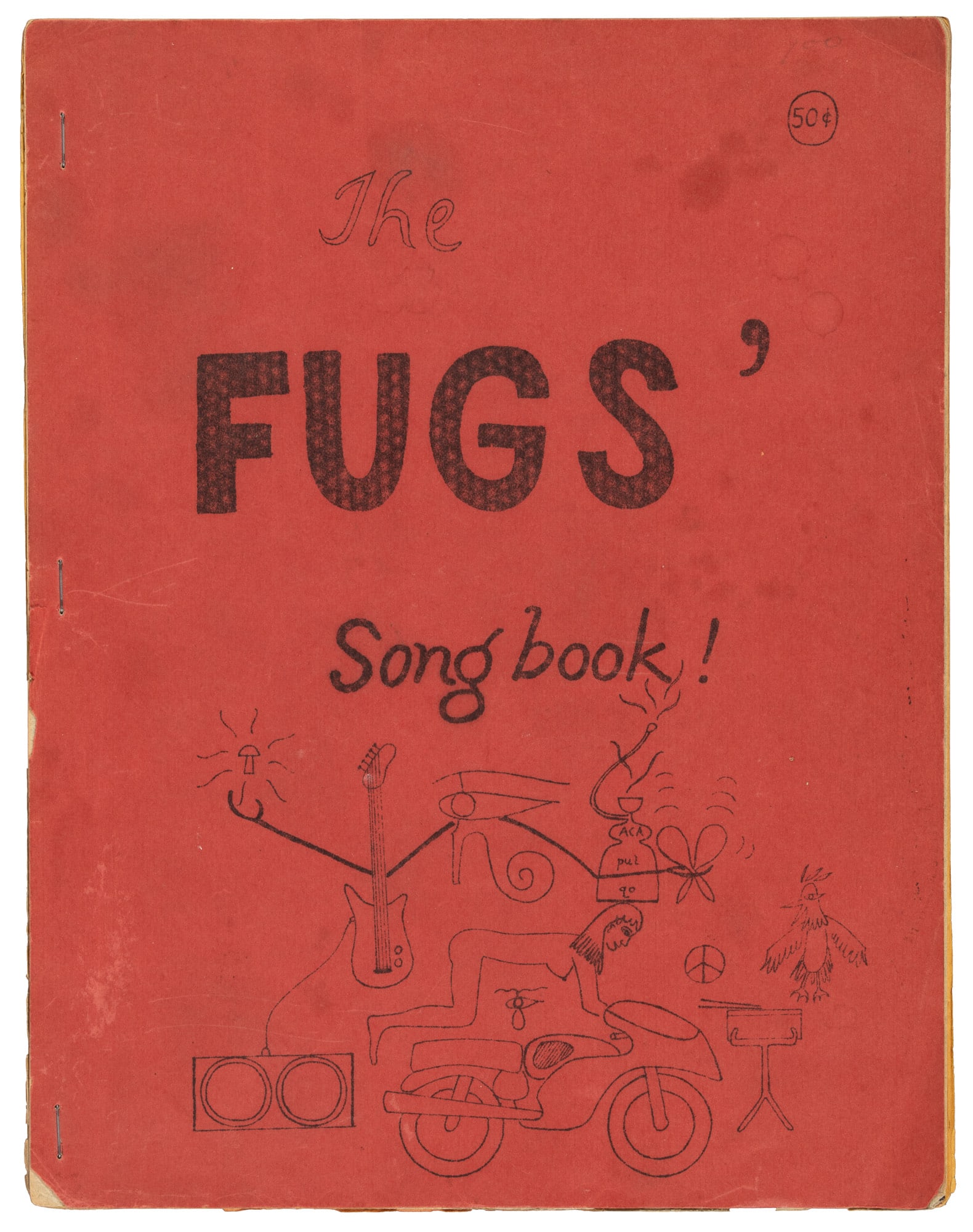 The Fugs' Songbook! 1965 - rare: Heading: Author: Sanders, Ed, et al. Title: The Fugs' Songbook! Place Published: New York Publisher:Peace Eye Bookstore Date Published: 1965 Description: [2], 27 numbered leaves, p