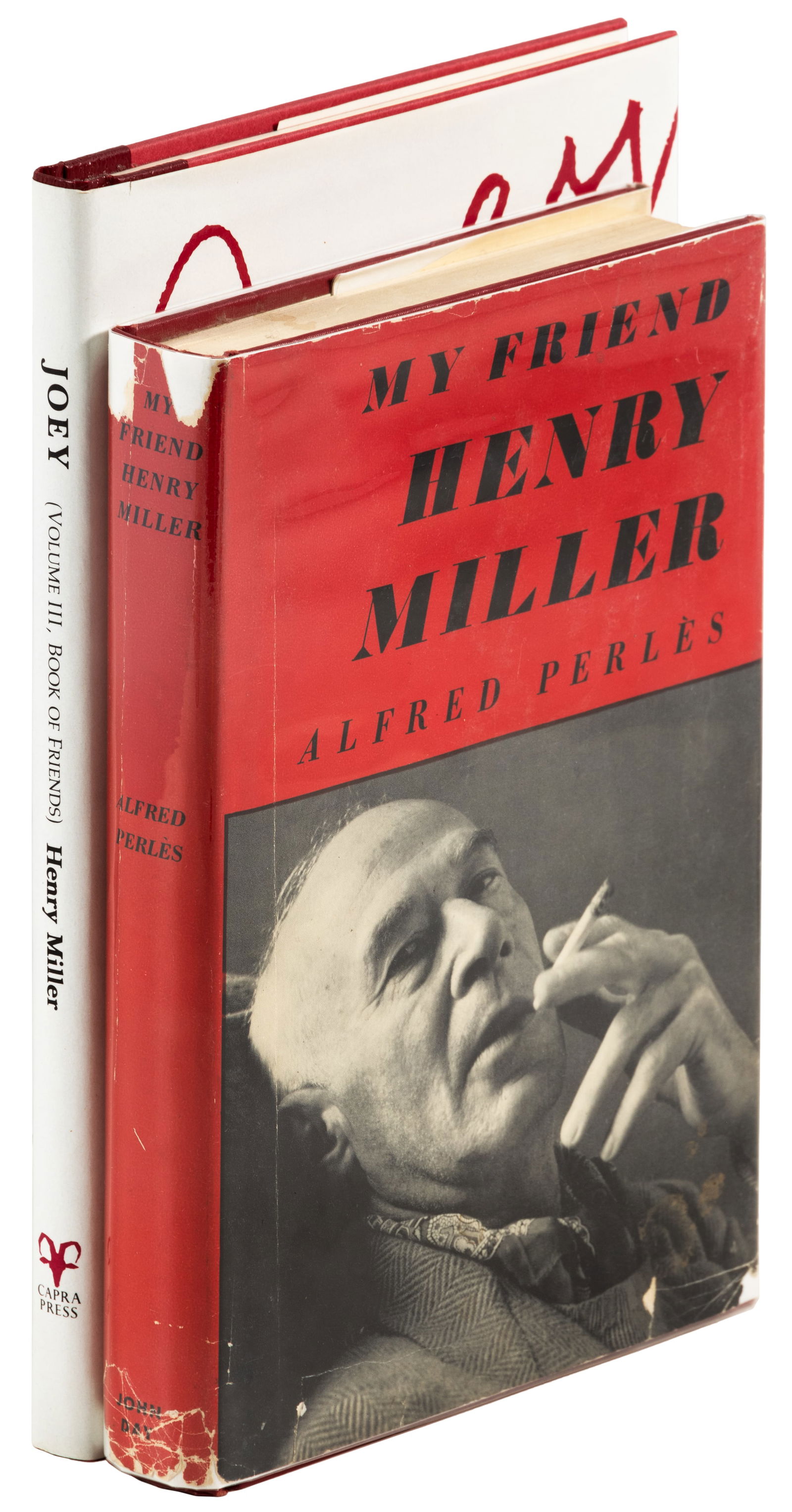 2 books by Henry Miller w/ 2 signed postcards (1 of 4)