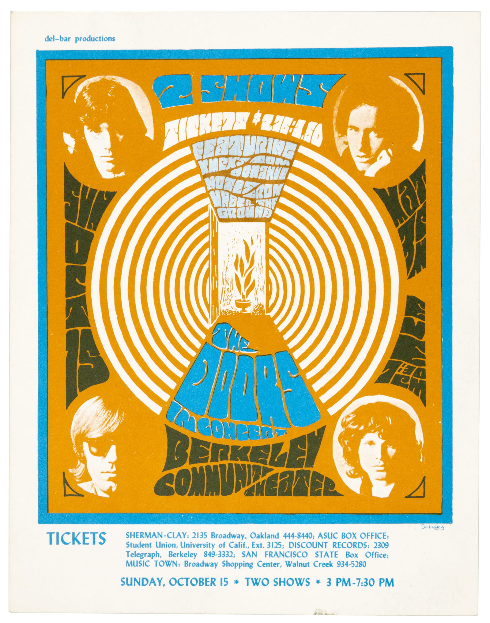 The Doors Berkeley handbill 1967 (1 of 1)