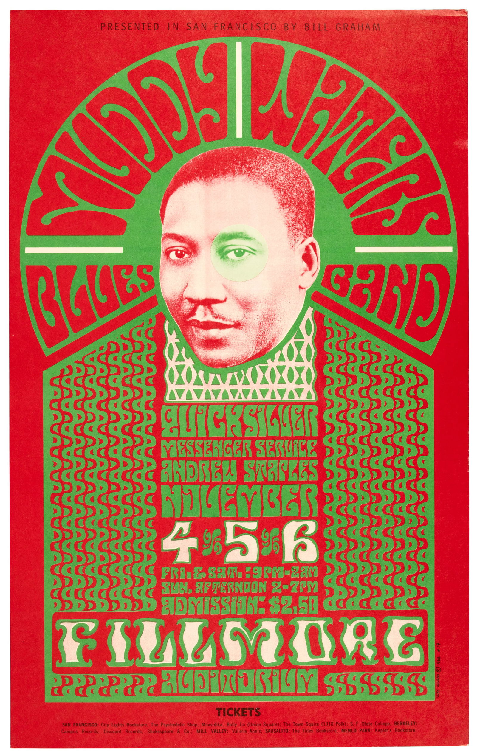 Wes Wilson Muddy Waters Fillmore poster (1 of 1)