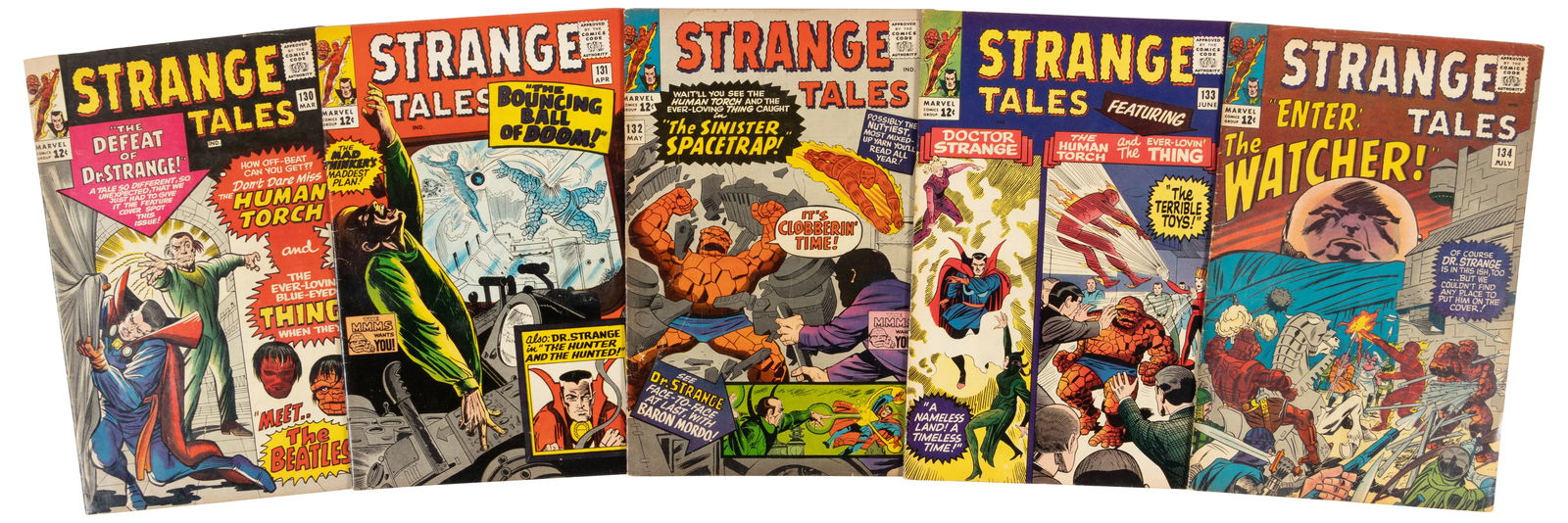 STRANGE TALES #s 130-134 * Lot of 5 Comics * Generally 5.0+ (1 of 1)