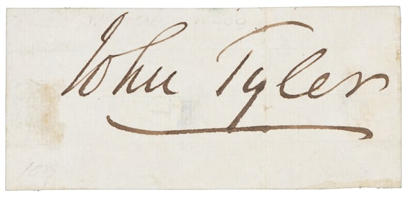 Signature of  President John Tyler