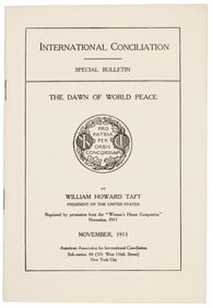 Taft, The Dawn of Peace, Signed