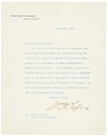 Signed letter by William Howard Taft, 1911