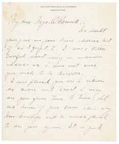 Signed letter from Calvin Coolidge, 1921