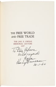 Truman Free World & Trade, rare signed copy