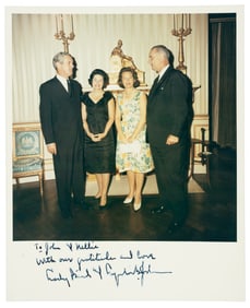 Signed by Lady Bird and Lyndon Johnson