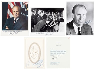 Five items signed by President Gerald Ford