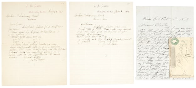 Bodie, California letter and ephemera